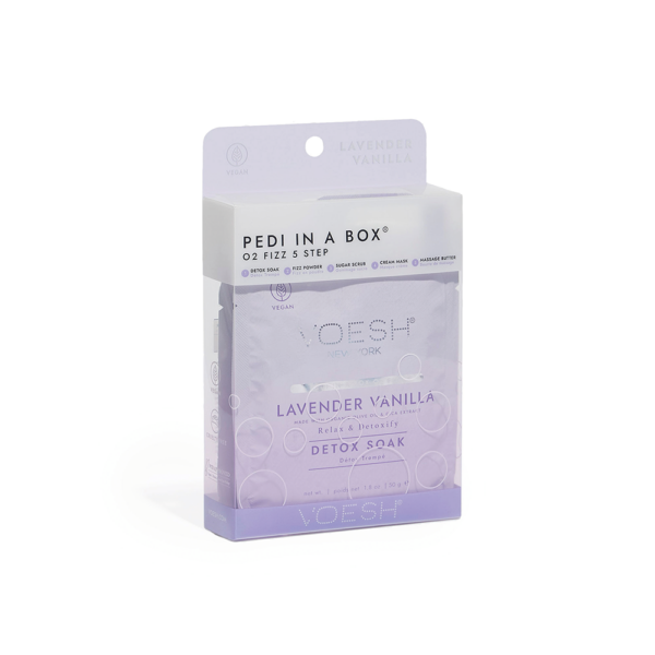 Voesh Pedi in a Box O2 Fizz 5 Step - Lavender Vanilla