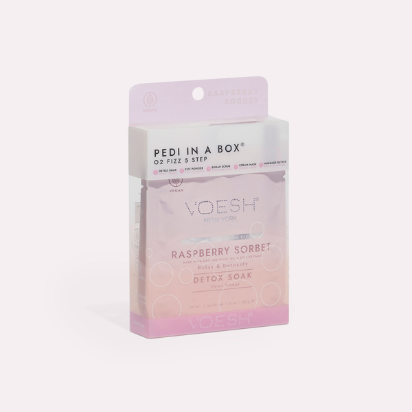 Voesh Pedi in a Box O2 Fizz 5 Step - Raspberry Sorbet